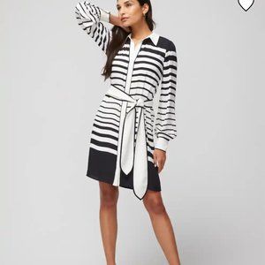 nwt white house black market long sleeve collared dress shirt xs L  XL